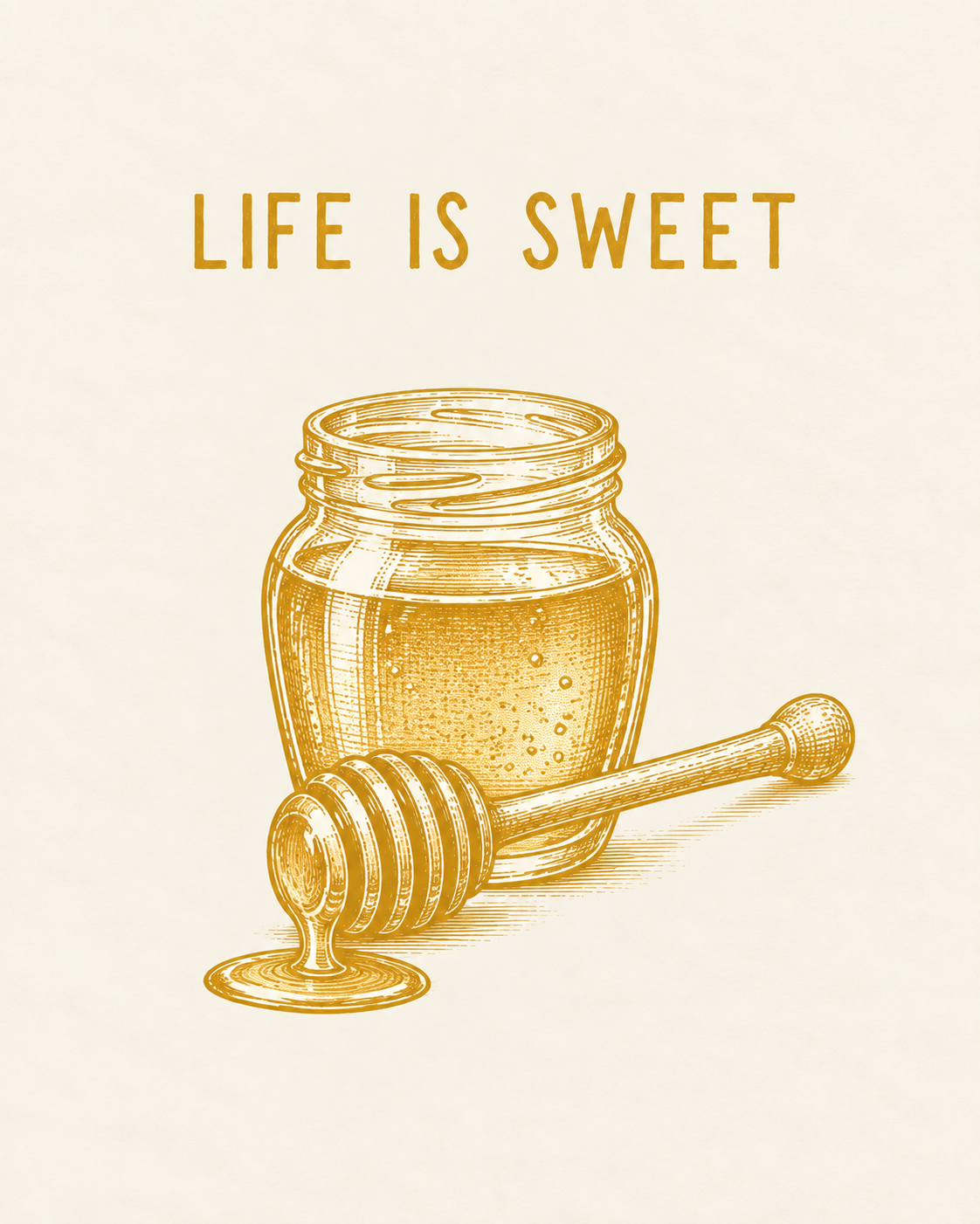 Life Is Sweet — Honey Printable Wall Art