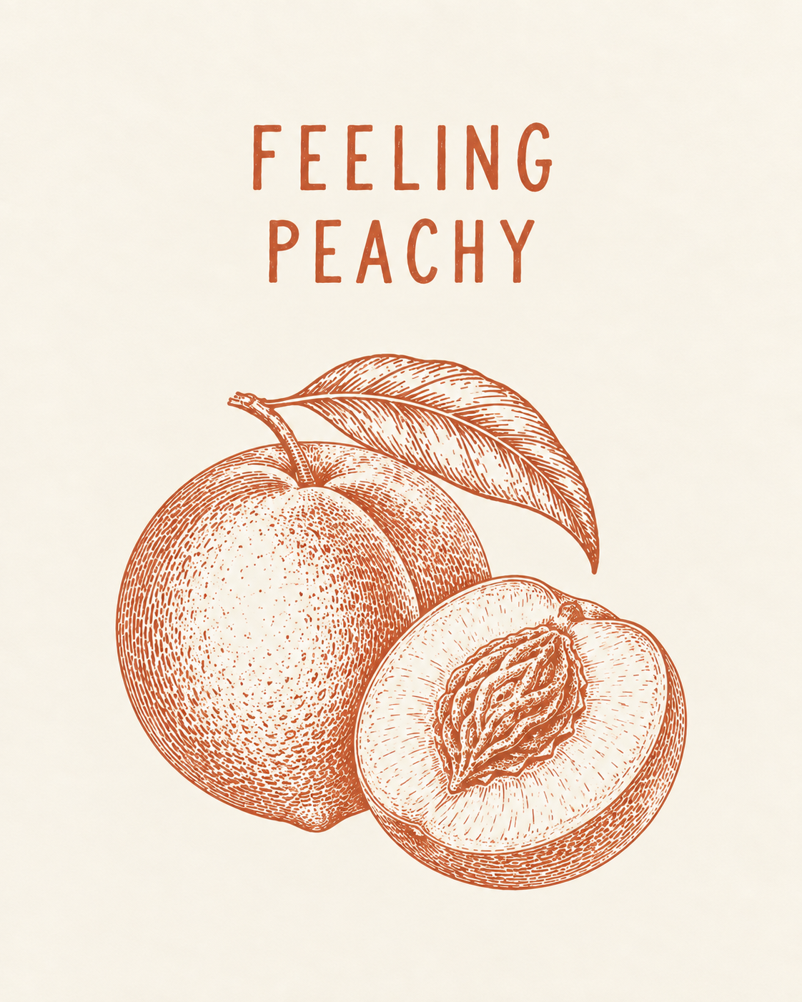 Feeling Peachy — Peach Printable Wall Art